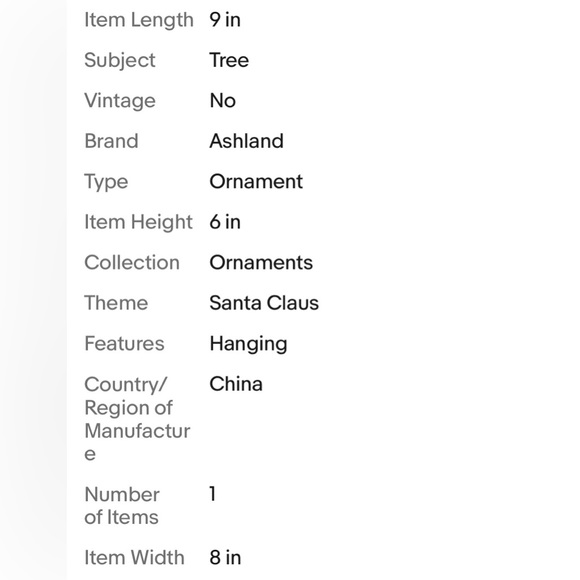 African American Santa Claus Head Christmas Tree Ornament Ashland NWT - Picture 5 of 5